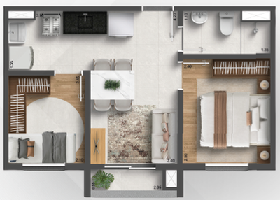 Apartamento, 2 quartos, 42 m² - Foto 3