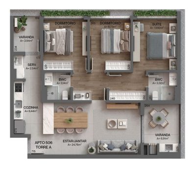 Apartamento, 100 m² - Foto 4