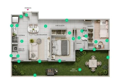 Apartamento, 2 quartos, 46 m² - Foto 1