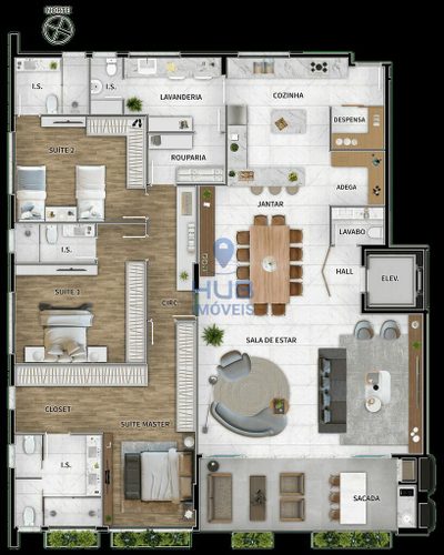 Apartamento, 5 quartos, 849 m² - Foto 3