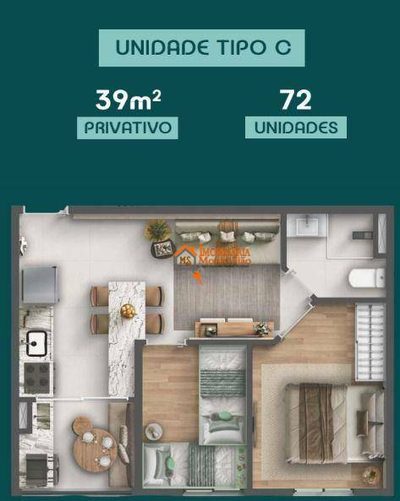 Apartamento, 1 quarto, 39 m² - Foto 5