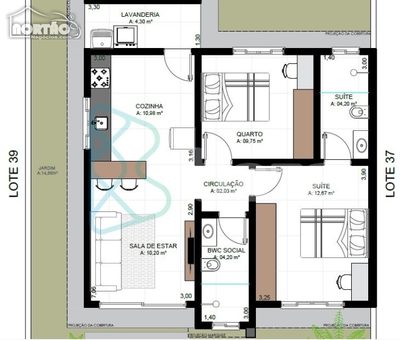Casa, 3 quartos, 67 m² - Foto 2