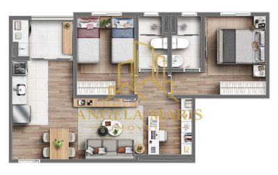 Apartamento, 2 quartos, 58 m² - Foto 3