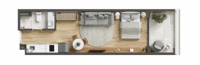 Apartamento, 1 quarto, 39 m² - Foto 3