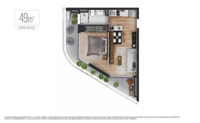 Apartamento, 1 quarto, 39 m² - Foto 2
