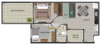 Apartamento, 2 quartos, 60 m² - Foto 3