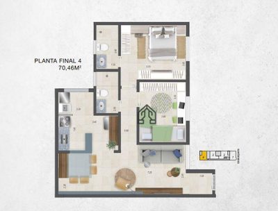 Apartamento, 2 quartos, 70 m² - Foto 1