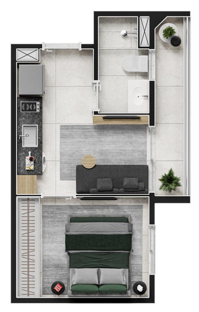 Apartamento, 1 quarto, 35 m² - Foto 5