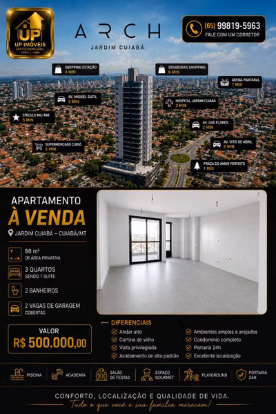 Apartamento, 3 quartos, 88 m² - Foto 1