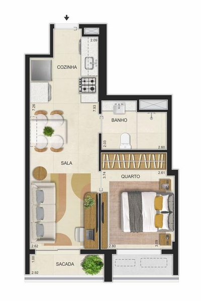 Cobertura, 1 quarto, 53 m² - Foto 5