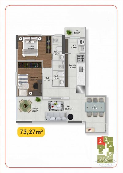Apartamento, 2 quartos, 66 m² - Foto 5