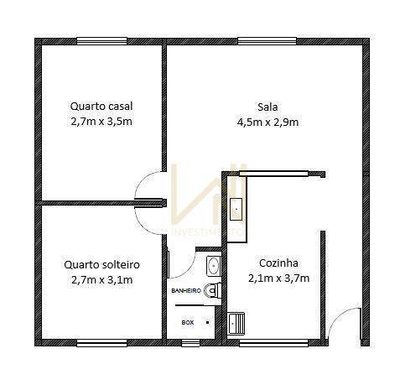 Apartamento, 2 quartos, 51 m² - Foto 2