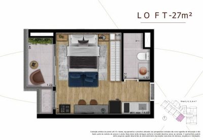 Apartamento, 1 quarto, 26 m² - Foto 2