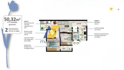 Apartamento, 2 quartos, 50 m² - Foto 5