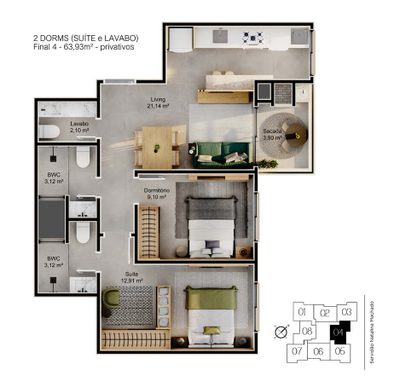 Apartamento, 2 quartos, 64 m² - Foto 5