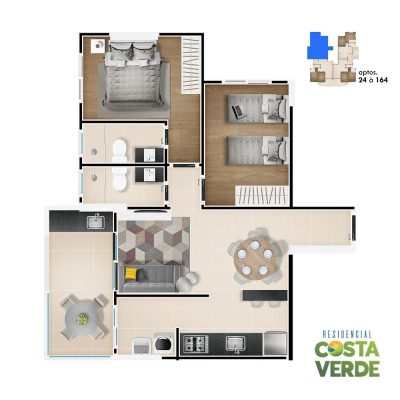 Apartamento, 2 quartos, 73 m² - Foto 1