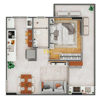 Apartamento, 1 quarto, 47 m² - Foto 3