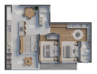 Apartamento, 83 m² - Foto 2