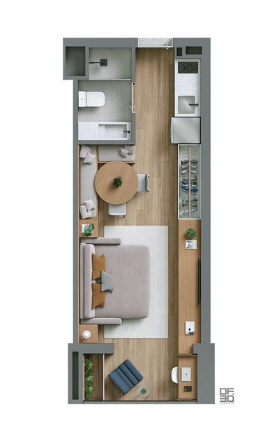 Apartamento, 1 quarto, 32 m² - Foto 3