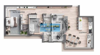 Apartamento, 2 quartos, 90 m² - Foto 1