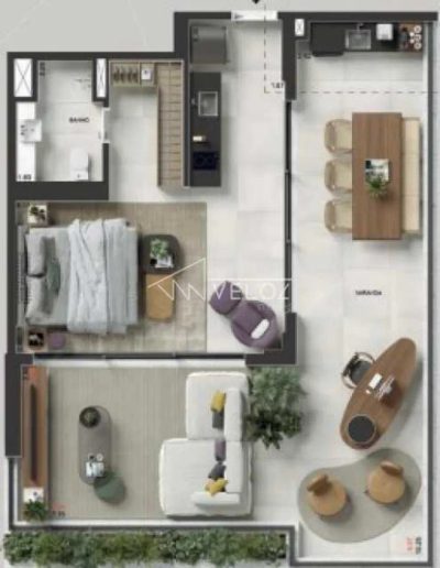Apartamento, 1 quarto, 85 m² - Foto 2