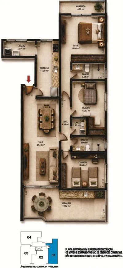 Apartamento, 3 quartos, 135 m² - Foto 4