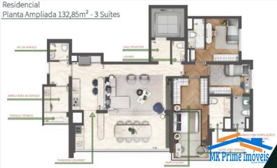 Apartamento, 3 quartos, 132 m² - Foto 2