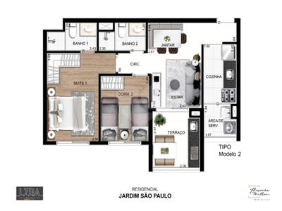 Apartamento, 2 quartos, 56 m² - Foto 5