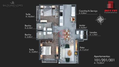 Apartamento, 2 quartos, 90 m² - Foto 2