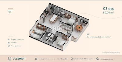Apartamento, 3 quartos, 80 m² - Foto 3