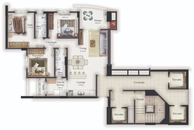 Apartamento, 3 quartos, 123 m² - Foto 2
