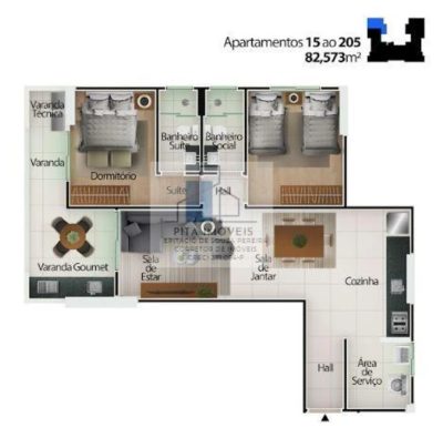 Apartamento, 2 quartos, 82 m² - Foto 1