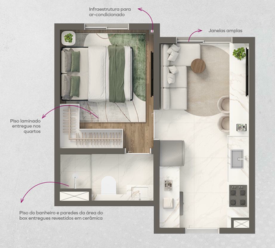 Apartamento, 2 quartos, 31 m² - Foto 2