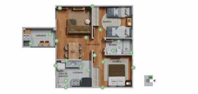 Apartamento, 2 quartos, 42 m² - Foto 1