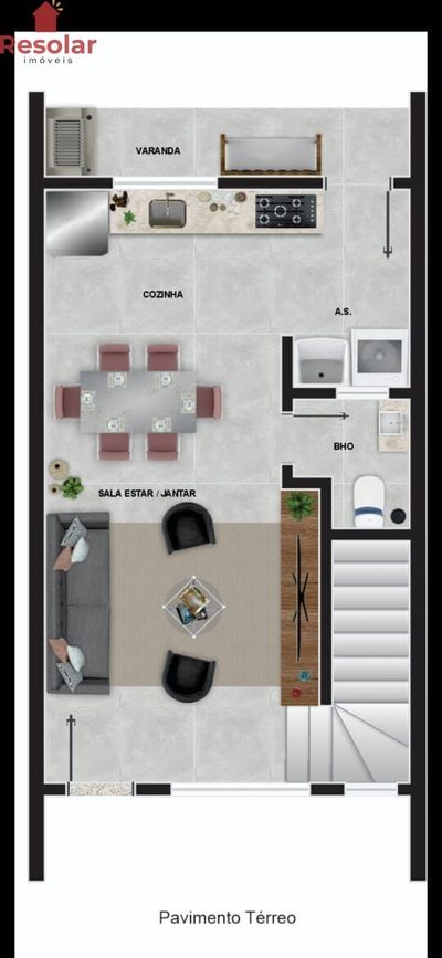 Sobrado, 2 quartos, 65 m² - Foto 2
