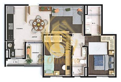 Apartamento, 2 quartos, 69 m² - Foto 2