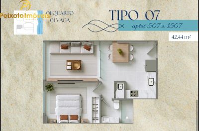 Apartamento, 1 quarto, 42 m² - Foto 1