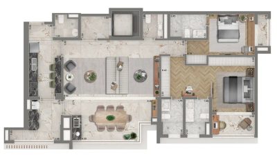Apartamento, 2 quartos, 134 m² - Foto 3