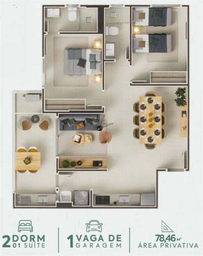 Apartamento, 2 quartos, 78 m² - Foto 4