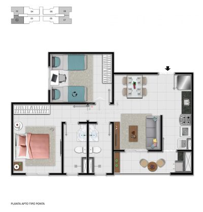 Apartamento, 2 quartos, 51 m² - Foto 5