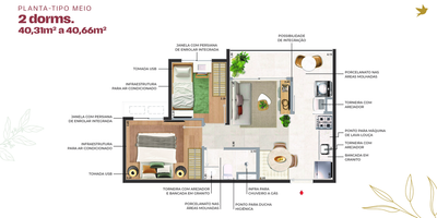 Apartamento, 2 quartos, 40 m² - Foto 4