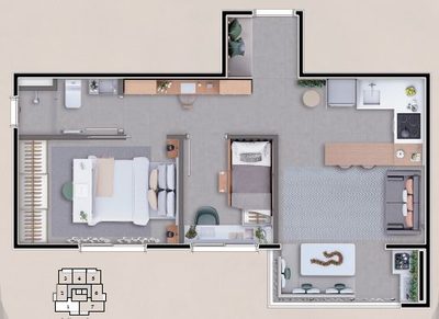 Kitnet-Studio, 29 m² - Foto 1