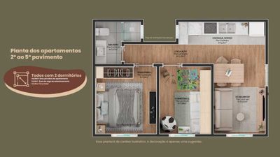 Apartamento, 2 quartos, 44 m² - Foto 1