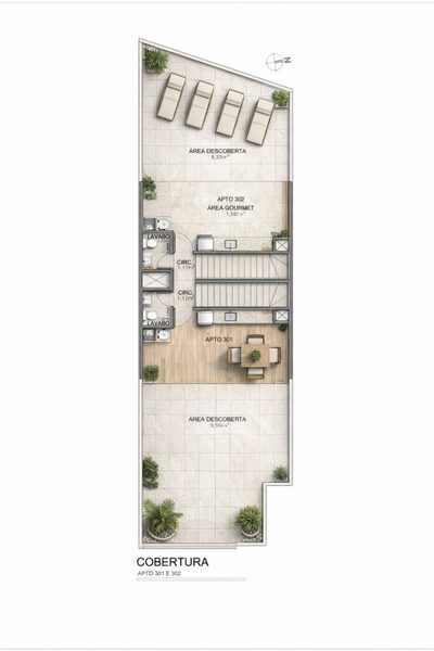 Cobertura, 3 quartos, 77 m² - Foto 3
