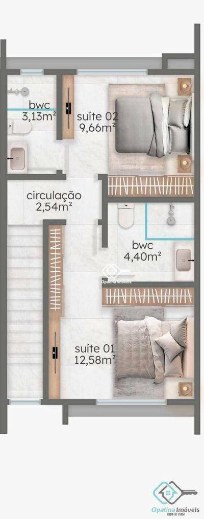 Sobrado, 2 quartos, 93 m² - Foto 4