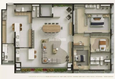 Apartamento, 3 quartos, 194 m² - Foto 1