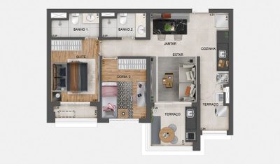 Apartamento, 2 quartos, 65 m² - Foto 4