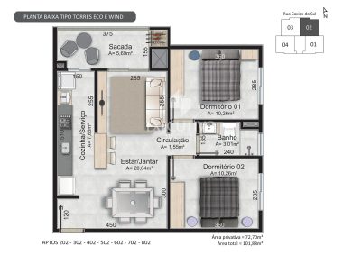 Apartamento, 2 quartos, 72 m² - Foto 5