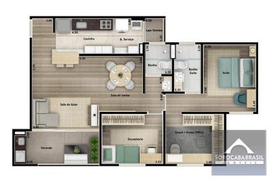 Apartamento, 2 quartos, 62 m² - Foto 3