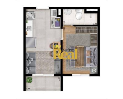 Apartamento, 2 quartos, 32 m² - Foto 2